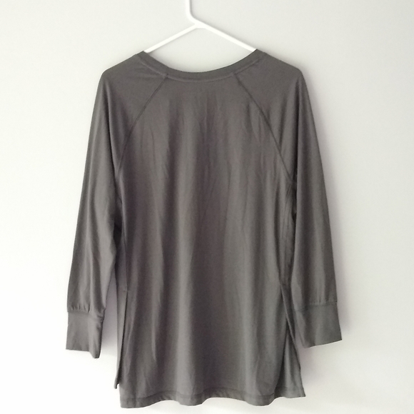 NEW State of Mine "Pumpkin Spice Everything" Long Sleeve T-Shirt Grey Small - Picture 5 of 7